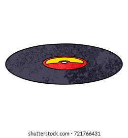 cartoon old vinyl record