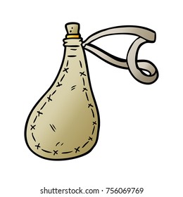 cartoon old water flask
