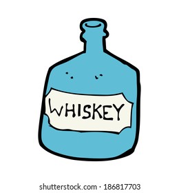 cartoon old whiskey bottle