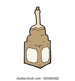 cartoon old whisky bottle