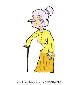 Cartoon Old Woman