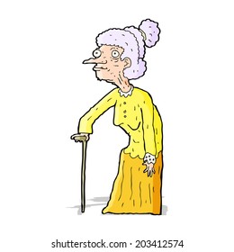cartoon old woman