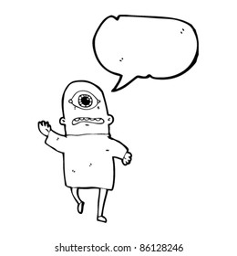 cartoon one eyed monster