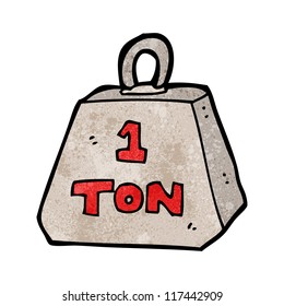 cartoon one ton weight