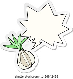 cartoon onion with speech bubble sticker