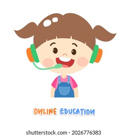 Cartoon for online education vector.