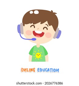 Cartoon für Online-Bildung Vektor.