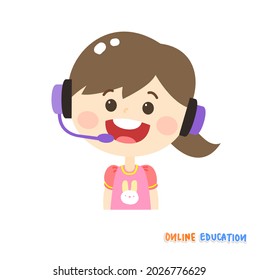Cartoon for online education vector.