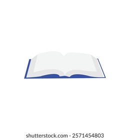 Cartoon open book and pages. Education concept. Line drawing. Opened books sign. Book store logo. Flying pages. Read, study or learn. World book day.