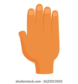 Cartoon open hand showing five fingers gesture