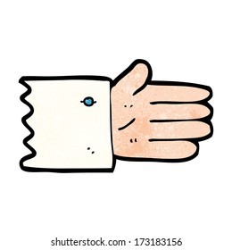 símbolo de la mano abierta de dibujos animados