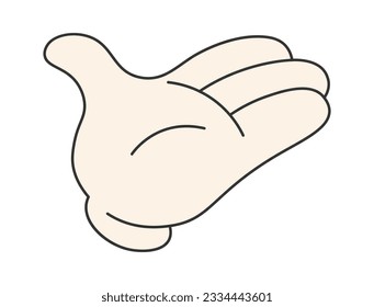 Cartoon Opened Palm Vector Illustration