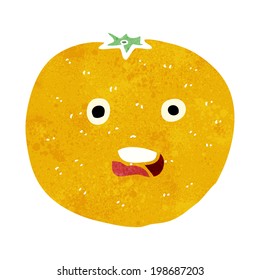 naranja de caricatura