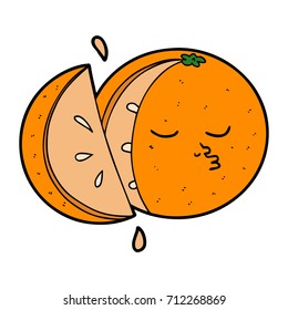 cartoon orange