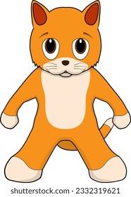 Cartoon of an orange cat posing