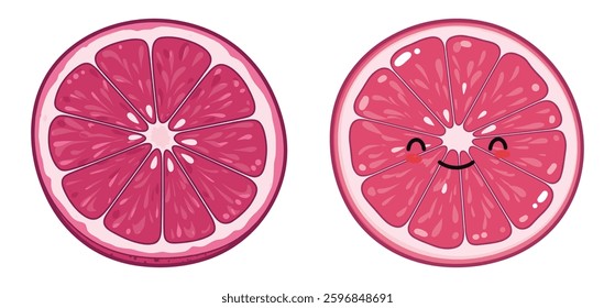 Cartoon orange fruit character giving a thumbs up making a vector illustration with white background
