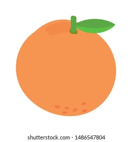 Cartoon orange fruit vector illustration - Print design ,label, icon logo and stationary.