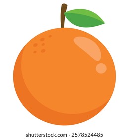 Cartoon Orange Fruit Vector Illustration	
