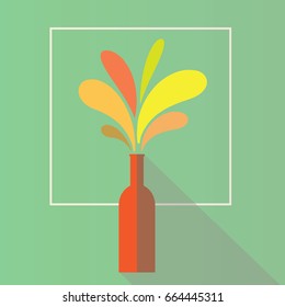 Cartoon orange glass bottle 