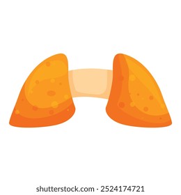 Cartoon orange mushroom with a white stem, growing in the forest