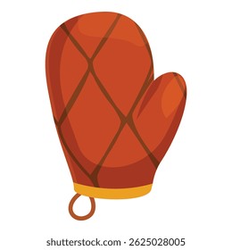 Cartoon laranja acolchoado forno mitt com laço de suspensão, para manuseio seguro de panelas quentes na cozinha