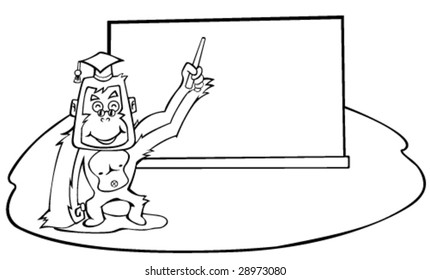 cartoon orangutan