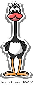 Cartoon Ostrich