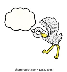 cartoon ostrich