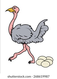 Cartoon Ostrich Eggs