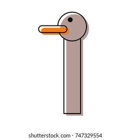 cartoon ostrich icon