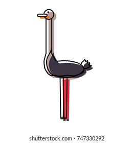 cartoon ostrich icon