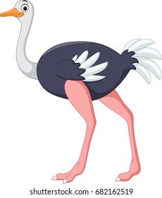 Cartoon ostrich posing