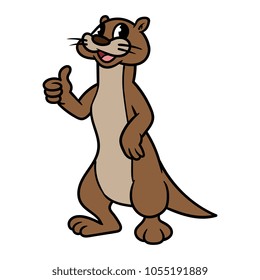 Cartoon Otter Character