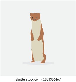 Cartoon otter. Cute Cartoon otter, Vector illustration on a white background. Drawing for children.