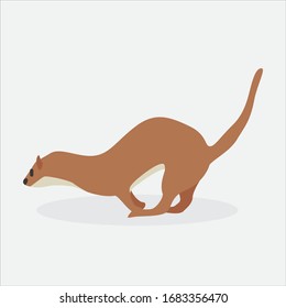 Cartoon otter. Cute Cartoon otter, Vector illustration on a white background. Drawing for children.