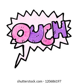 cartoon ouch comic book sign