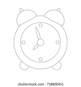 Cartoon outlined illustration with thin line black stroke