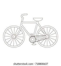 Cartoon outlined illustration with thin line black stroke