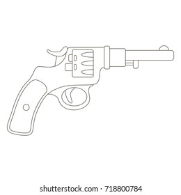 Cartoon outlined illustration with thin line black stroke