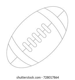 Cartoon outlined illustration with thin line black stroke. Soccer Ball