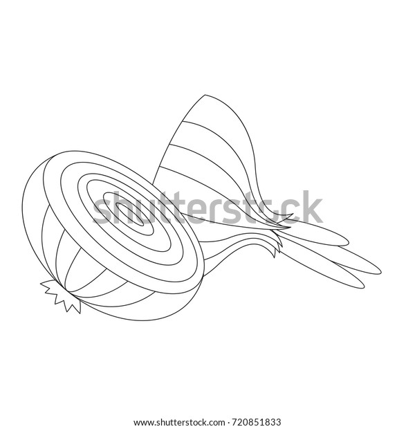 onion slice coloring page