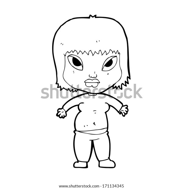 Cartoon Overweight Woman Stock Vector Royalty Free 171134345