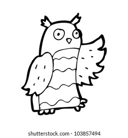 búho de dibujos animados