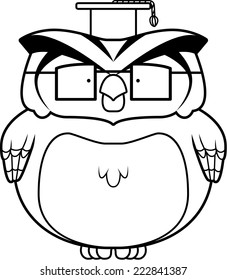 A cartoon owl dressed as a professor.