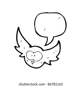 cartoon owl flying