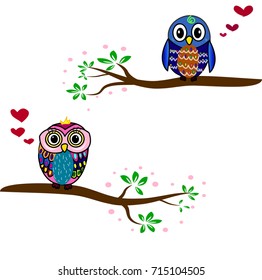 Cartoon owl lovers