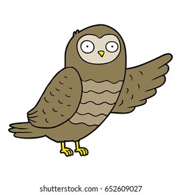 cartoon owl pointing