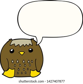 cartoon owl with speech bubble