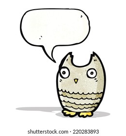 cartoon owl with speech bubble