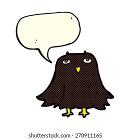 Cartoon-Eule mit Sprachblase